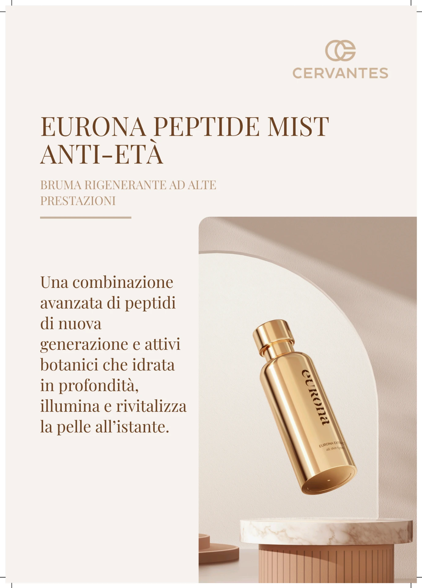 Eurona Peptide Mist Anti-Età Cervantes — Bruma rigenerante ad alte prestazioni